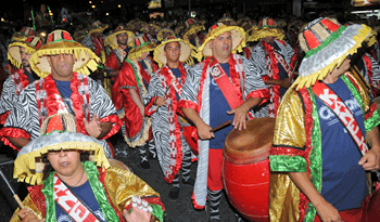 Cuerda de tambores en Carnaval