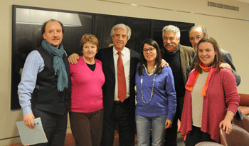 Vázquez con integrantes de Dónde Están
