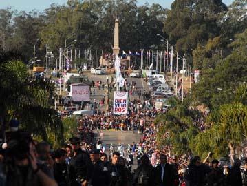 Vista de la avenida del desfile
