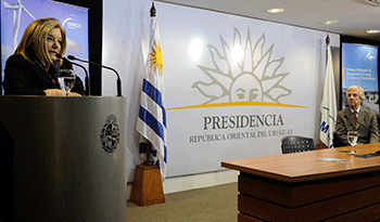 Eneida de León y Tabaré Vázquez