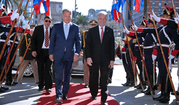 El Presidente Tabaré Vázquez recibe a su par de Finlandia, Sauli Niinistö