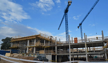 Obras del nuevo sanatorio del BSE