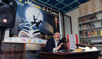 Subsecretario de Educación y Cultura, Óscar Gómez, en lanzamiento de feria cultural en Durazno
