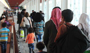 Los refugiados sirios de vaión en avión para llegar a Uruguay