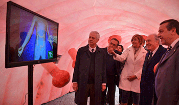 Ministro de Salud, Jorge Basso en lanzamiento de la campaña de concientización sobre cáncer de colon
