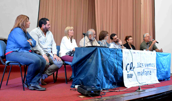 Marina Arimsendi y Wilson Netto en la presentación de la quinta edición del Programa Compromiso Educativo