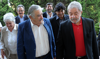 Mujica y Lula en la Residencia de Suárez y Reyes