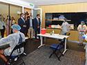 Recorrida de las autoridades de salud por los vacunatorios en el Antel Arena