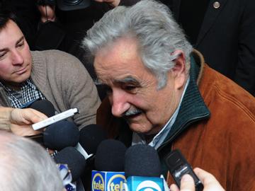 Presidente de la República, José Mujica en la Sala de Prensa de la Torre Ejecutiva