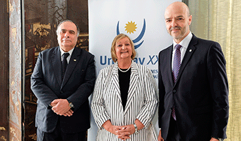 Héctor Lescano, Liliam Kechichian y Antonio Carámbula