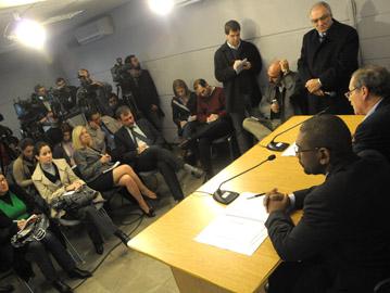 Vista de la Sala de Prensa durante la conferencia