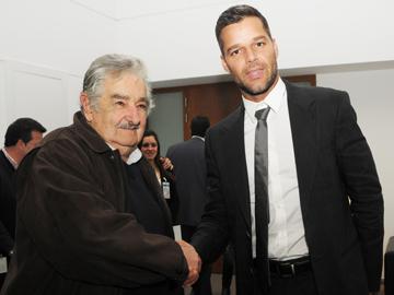 Presidente Mujica y Ricky Martin