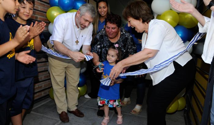 Inauguración del CAIF Mamá Margarita, en Montevideo