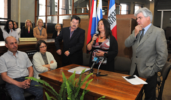 Jacqueline Gómez, nueva presidenta del Instituto Nacional de Colonización junto al ministro Aguerre