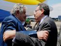 Arribo del Presidente José Mujica a la ciuadad de Porto Alegre