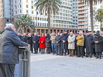 Acto en Plaza Independencia, Montevideo