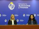 Vicepresidenta, Beatriz Argimón, y ministra de Economía y Finanzas, Azucena Arbeleche, en conferencia de prensa