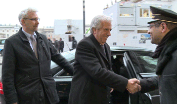El presidente Tabaré Vázquez llega a Berlín
