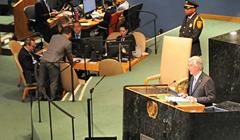 El presidente Tabaré Vázquez se dirige a sus pares en la ONU