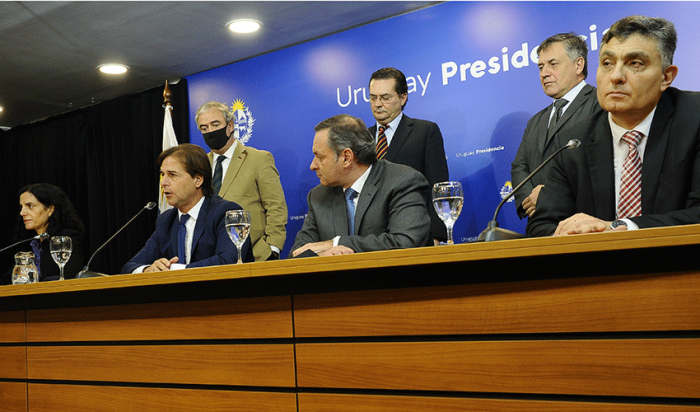 Presidente Luis Lacalle Pou y autoridades de Gobierno