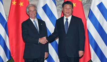 Presidentes Tabaré Vázquez y Xi Jinping
