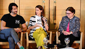 Igor Yebra, María Noel Riccetto y Edith Moraes