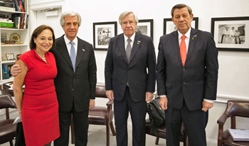 Susan Segal, Tabaré Vázquez, Danilo Astori y Rodolfo Nin Novoa