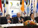 Pte. José Mujica en la conferencia de prensa por el Conveino de adhesión a las patentes