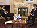 Presidente Lacalle Pou recibió al canciller japonés, Toshimitsu Motegi
