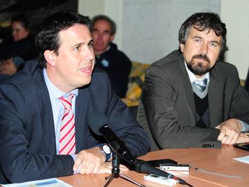 Prosecretario Diego Cánepa y director general de Presidencia, Diego Pastorín