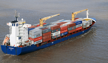 Contenedores en el puerto de Montevideo