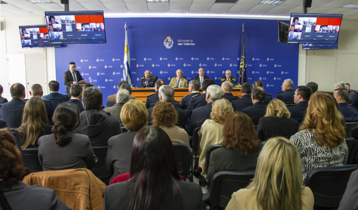Luis Alberto Heber en celebración de la Dirección de Asistencia y Seguridad Social Policial