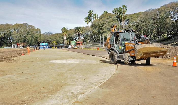 Obras en pista de atletismo