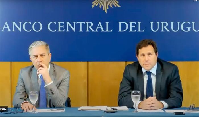 Presidente del Banco Central del Uruguay, Diego Labat, durante la exposición