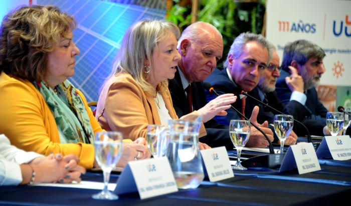 Silvia Emaldi en el 111.° aniversario de UTE