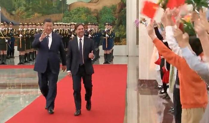 Xi Jinping y Lacalle Pou