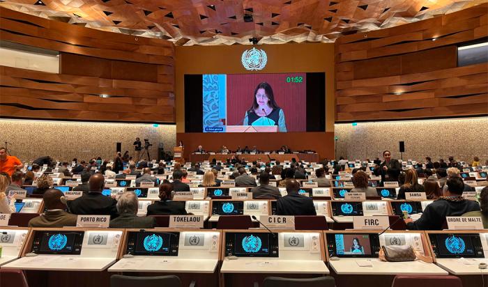 Karina Rando en Asamblea Mundial de la Salud