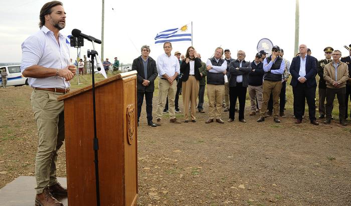 Lacalle Pou en inauguración de obras en ruta 20