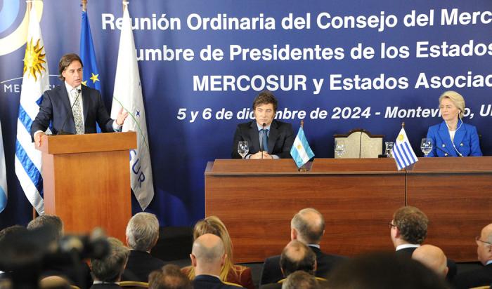 Lacalle Pou en conferencia de prensa sobre acuerdo Mercosur y UE