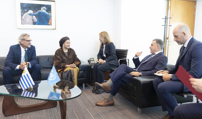 Reunión entre el presidente Yamandú Orsi y vicesecretaria de ONU, Amina Mohammed
