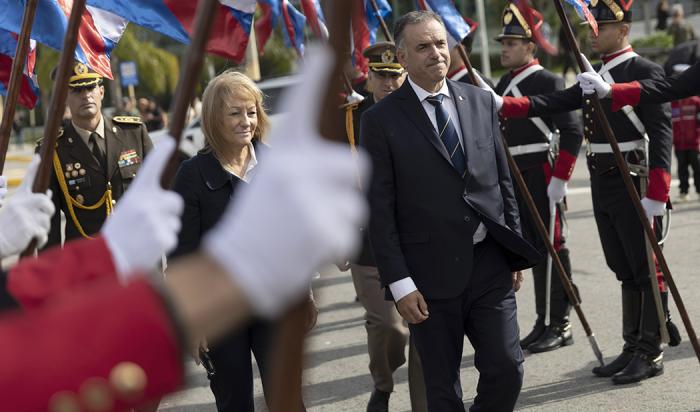 Orsi y Cosse en acto Batalla de las Piedras
