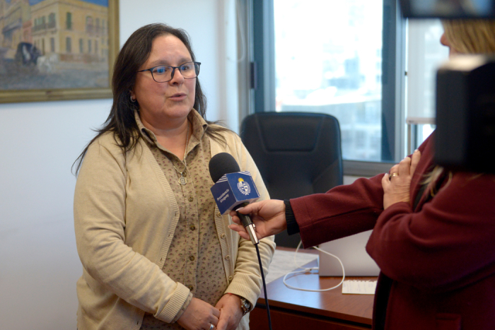 Gabriela Verde en declaraciones a la prensa