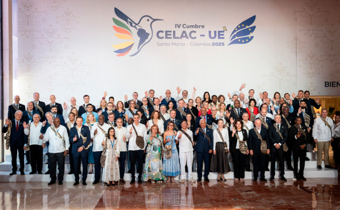 Jefes de Estado y gobierno durante la Cumbre Celac - UE en Santa Marta, Colombia