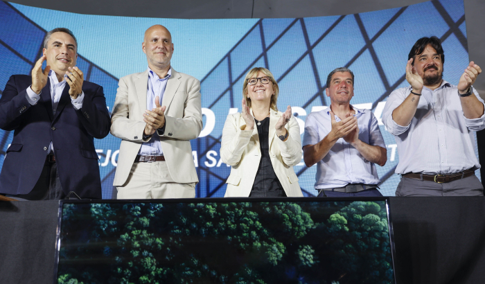 Ferreri, Legnani, Lustemberg y autoridades