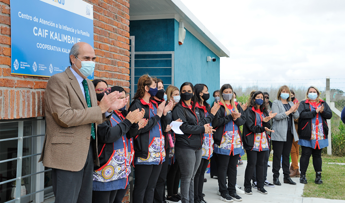 Presidente del INAU Pablo Abdala en inauguración de centro CAIF