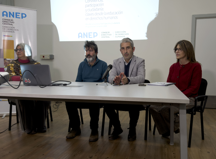 Pablo Caggiani y Nilia Viscardi presentan nuevo curso sobre convivencia en centros de estudio
