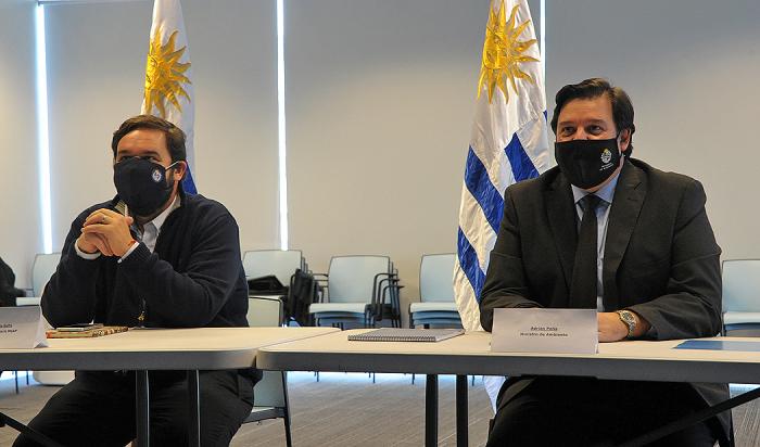 Ministro de Ambiente, Adrian Peña y subsecretario de Ganaderia, Agricultura y Pesca, Juan Ignacio Buffa