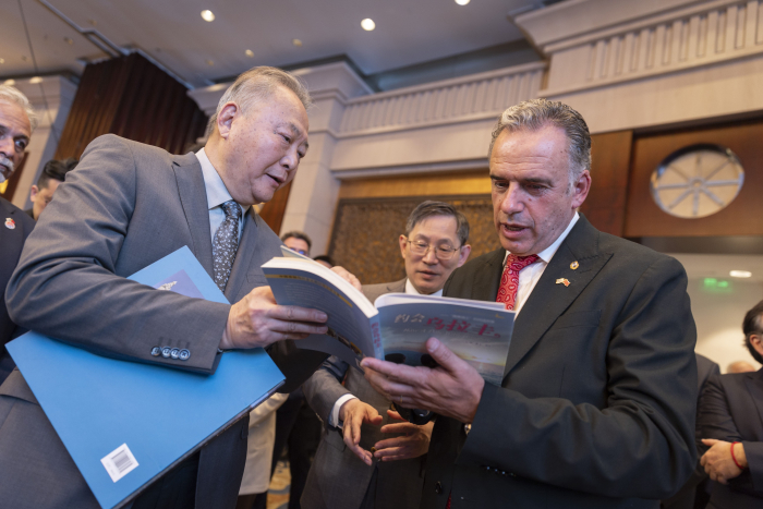 Presidente Orsi en evento de promoción de la carne uruguaya en Shanghái