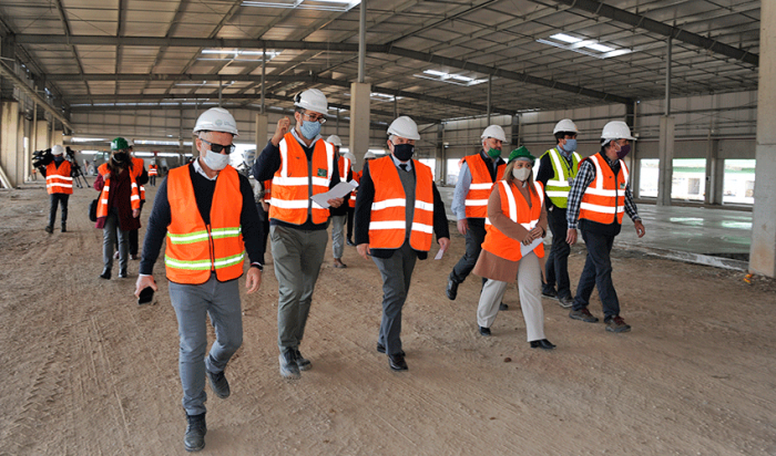 Autoridades del Ministerio de Industria recorren obras del Parque Agroalimentario