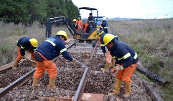 Trabajos en vías férreas